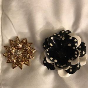 Two flower pins for $15